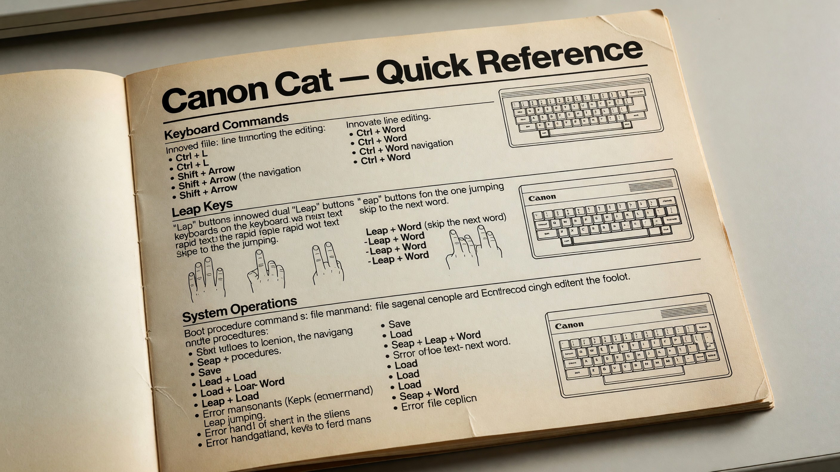 Canon Cat — Quick Reference