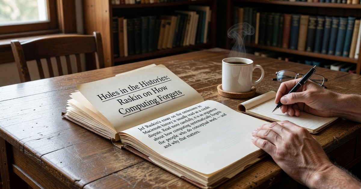 Holes in the Histories: Raskin on How Computing Forgets
