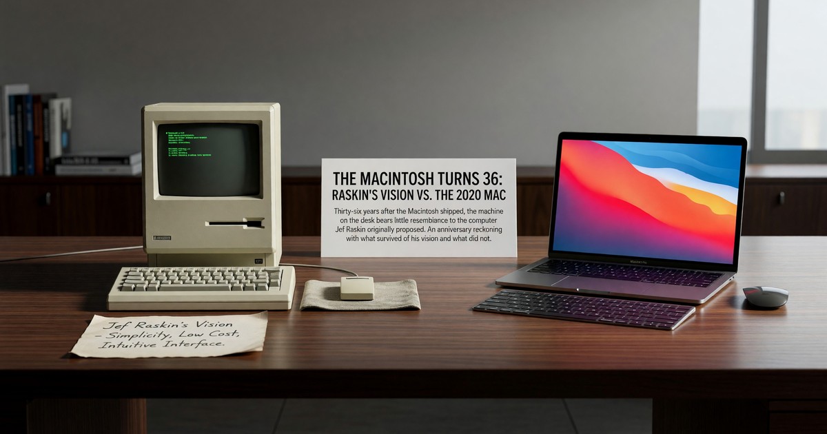 The Macintosh Turns 36: Raskin's Vision vs. the 2020 Mac